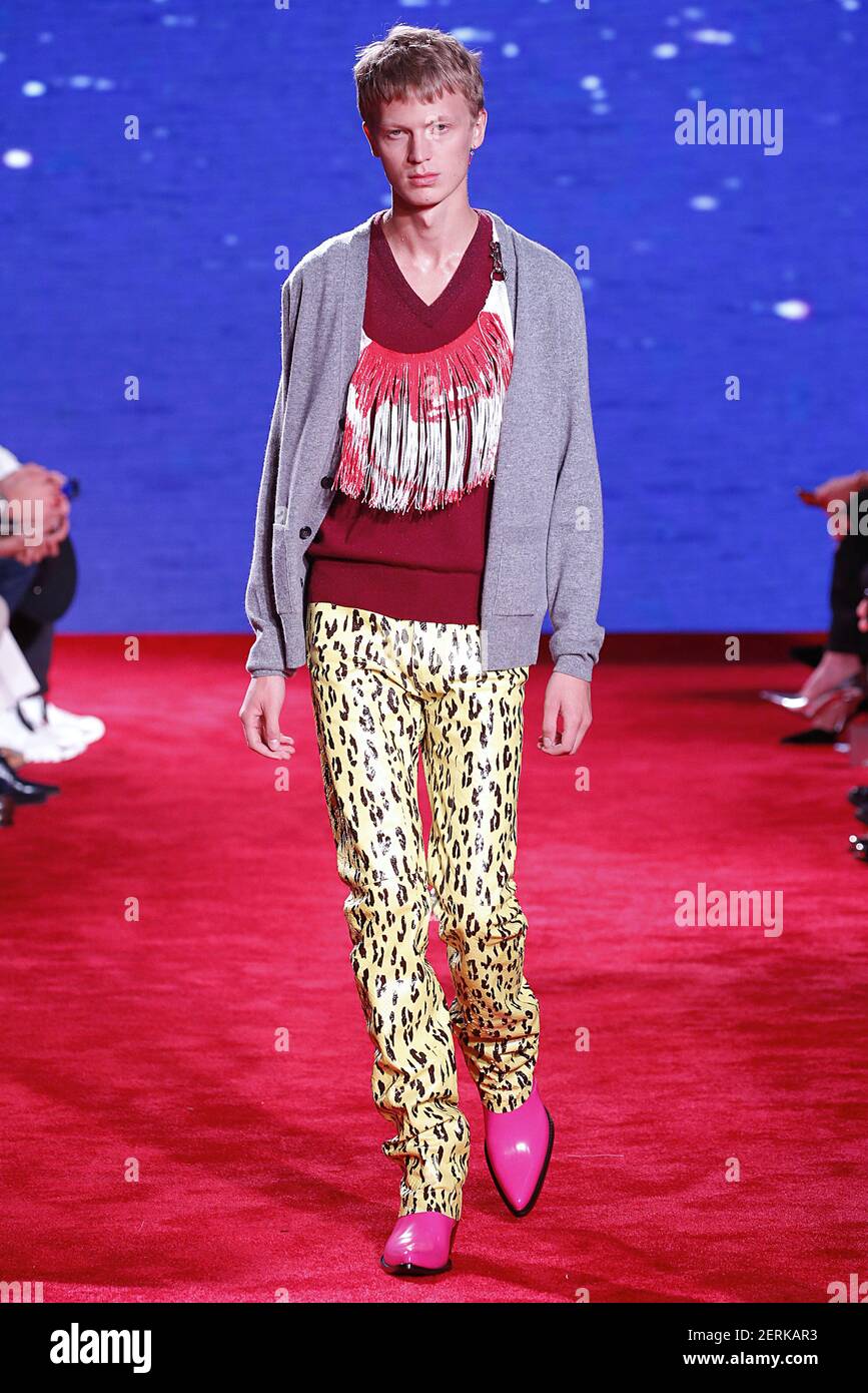 Jonas Gloer walks on the runway during the Calvin Klein 250W39NYC Fashion  Show during Spring Summer 2019 held in New York, NY on September 11, 2018.  (photo by Jonas Gustavsson/Sipa USA Stock