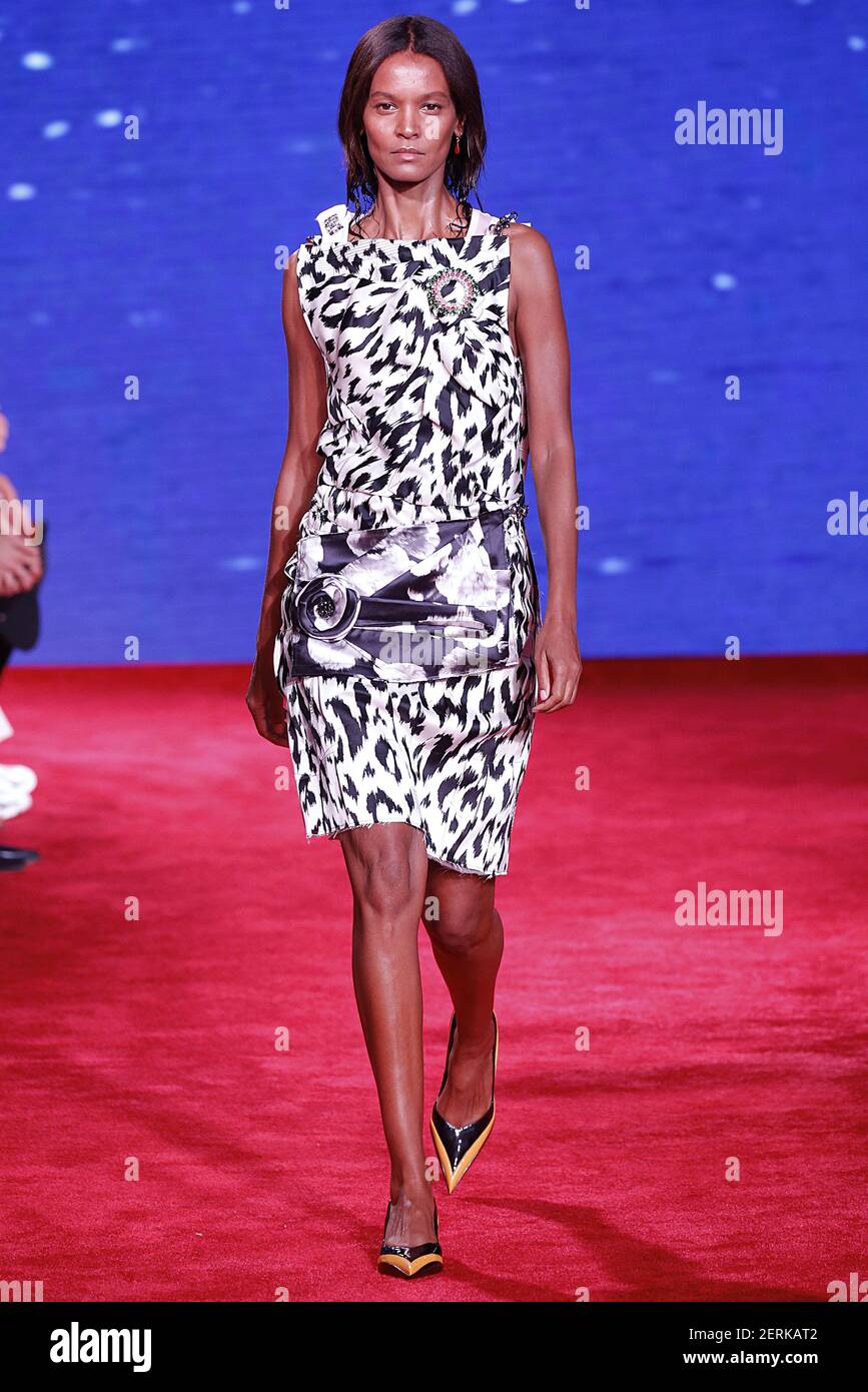 Model Liya Kebede walks on the runway during the Calvin Klein 250W39NYC  Fashion Show during Spring Summer 2019 held in New York, NY on September  11, 2018. (Photo by Jonas Gustavsson/Sipa USA