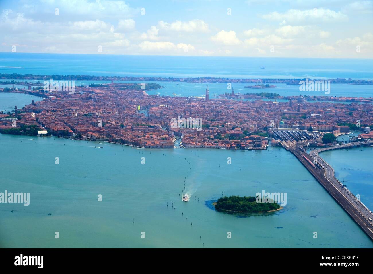 Aerial view of Venice Italy Stock Photo