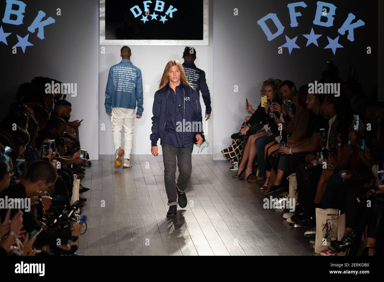 Models walk the runway of hosts DFBK (Defend + Spike Lee sponsored by Skechers Sony Be Alpha on September 11, 2018 in New York City, NY.(Photo by Dav?id Warren/Sipa ?