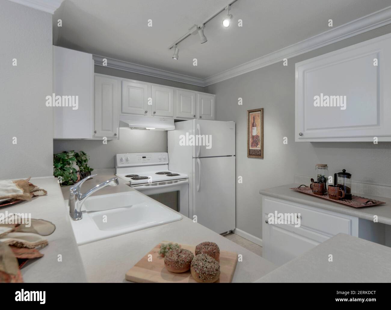 Modern residential kitchen interior Stock Photo - Alamy