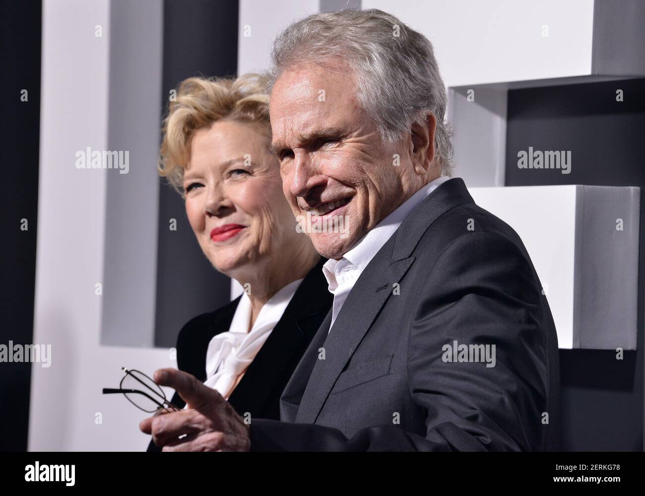 (LR) Bening and Warren Beatty arrives at Amazon Studios' "Life