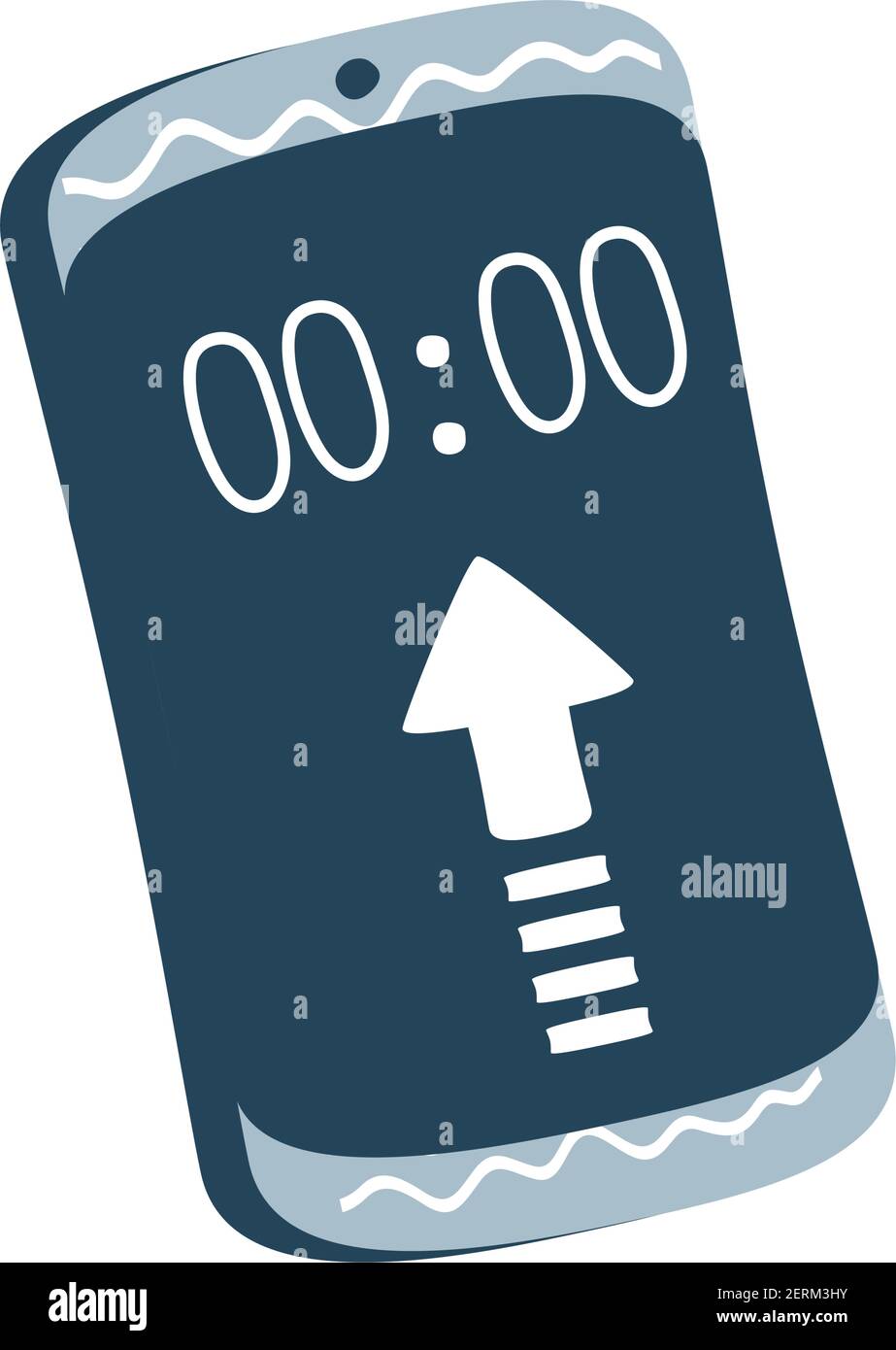 smartphone clock time device isolated Stock Vector Image & Art - Alamy
