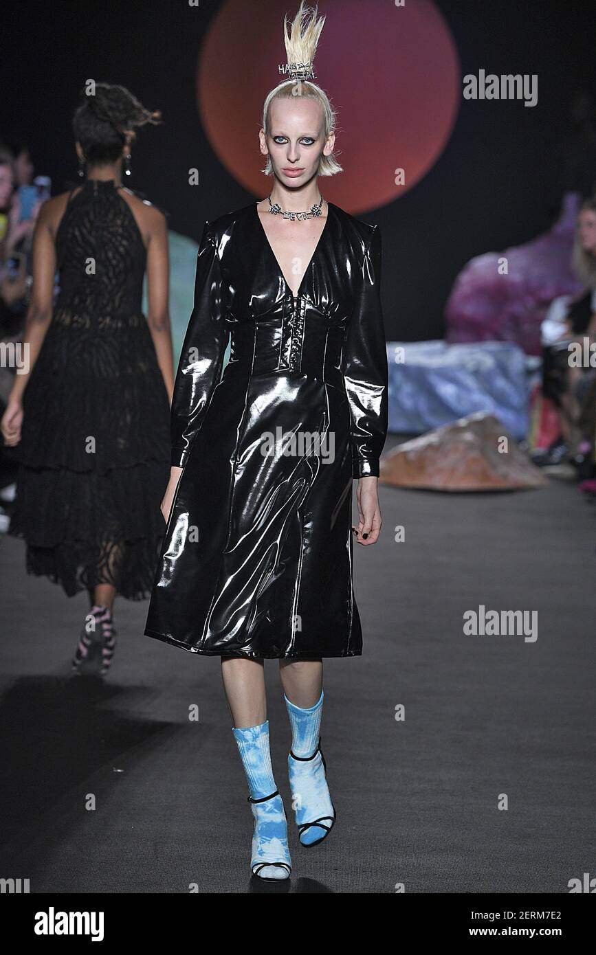 Lili Sumner walks on the runway during the ashley williams london ...