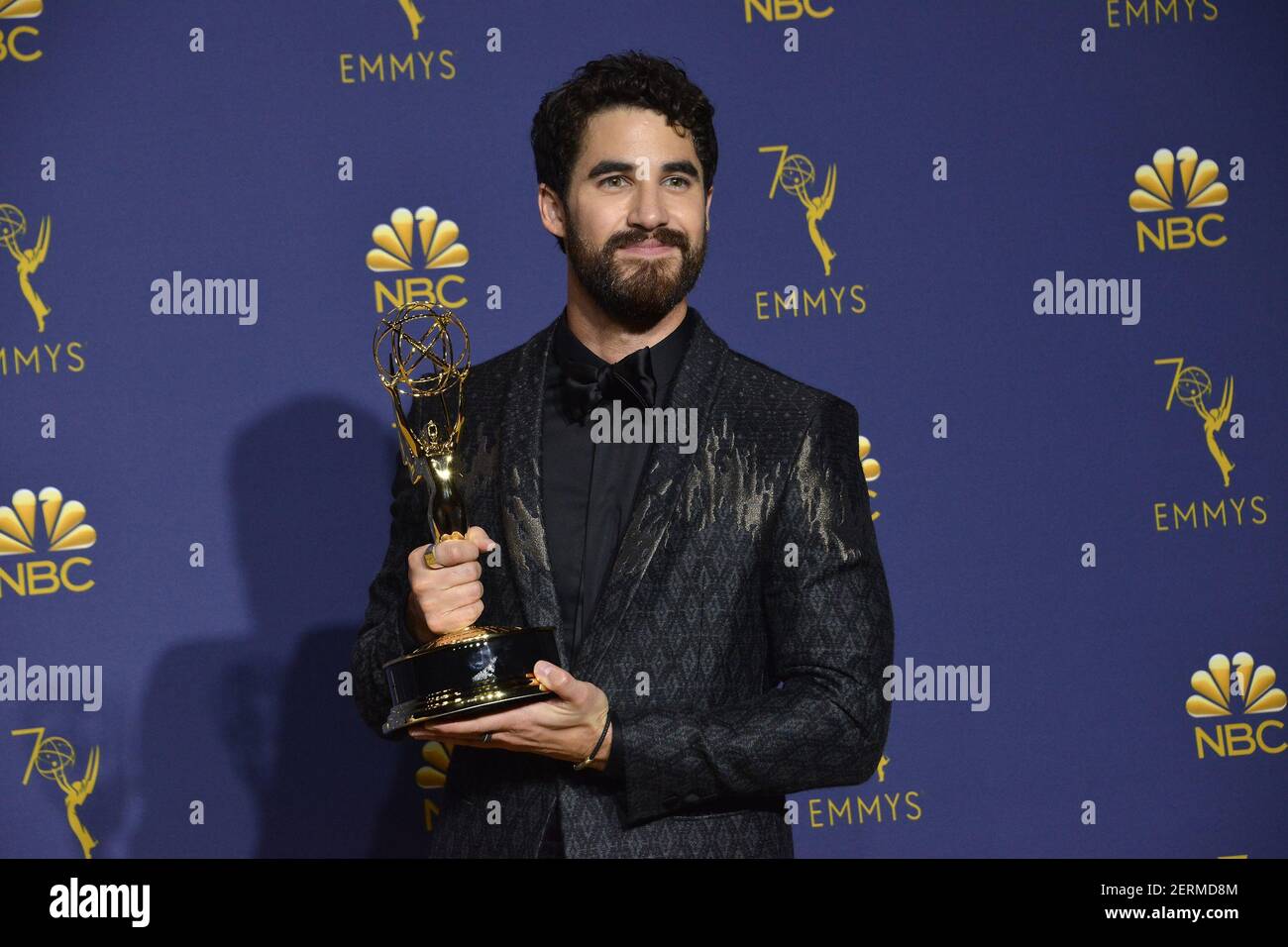 Darren Criss, winner of the award for outstanding lead actor in a