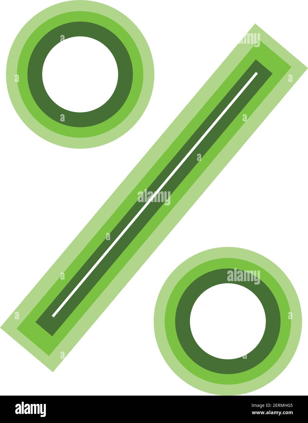 green percent sign market icon Stock Vector