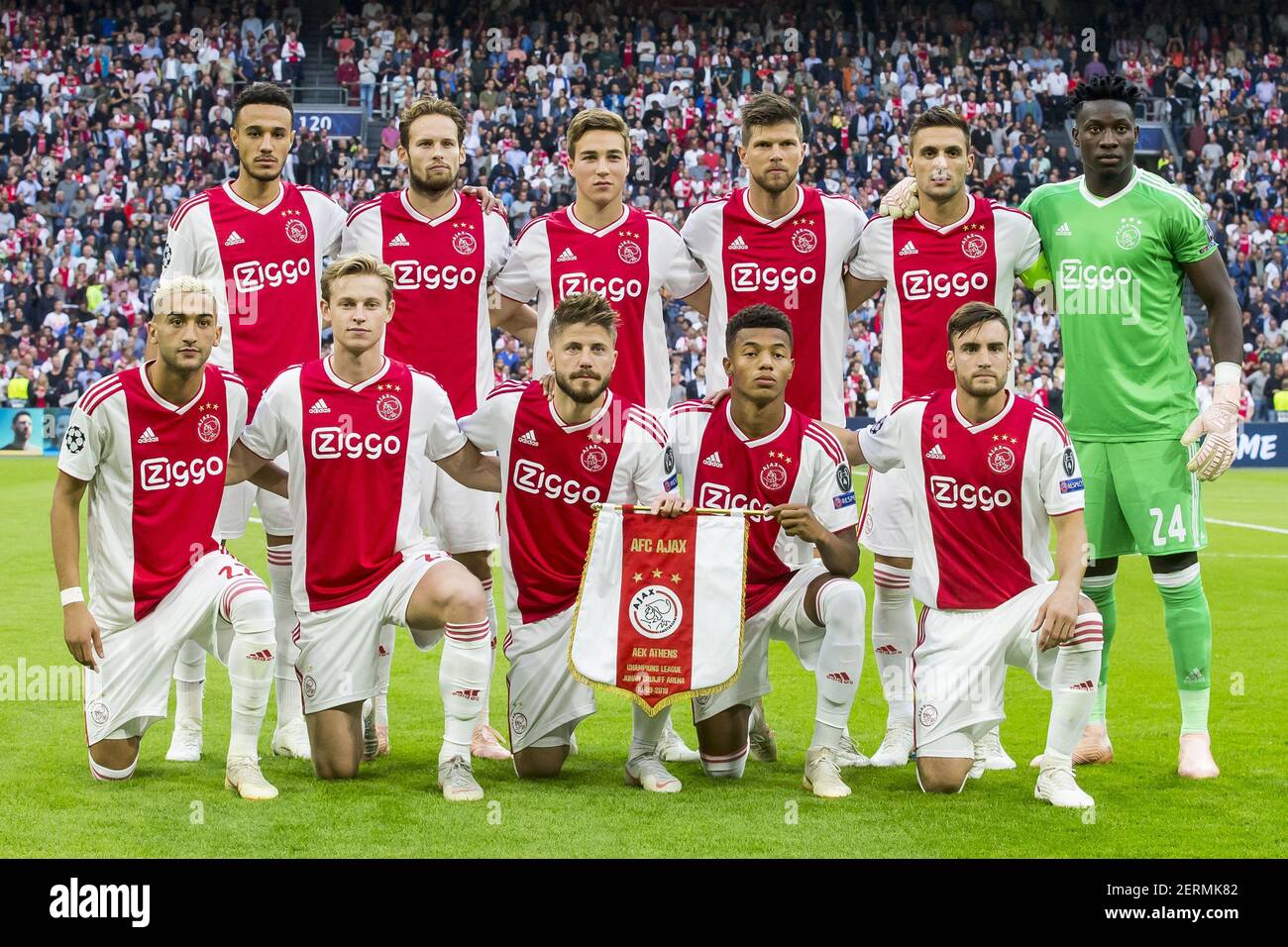 AMSTERDAM, Johan Cruijff Arena, 19-09-2018 , season 2018 / 2019 , UEFA Champions  League. teamphoto Ajax during the match Ajax - AEK Athens (Photo by Pro  Shots/Sipa USA Stock Photo - Alamy