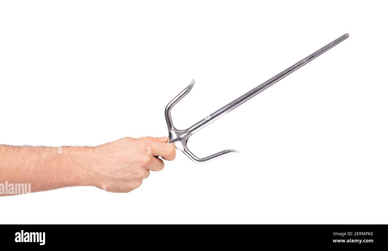 Japanese weapon sai, isolated on white background Stock Photo Alamy