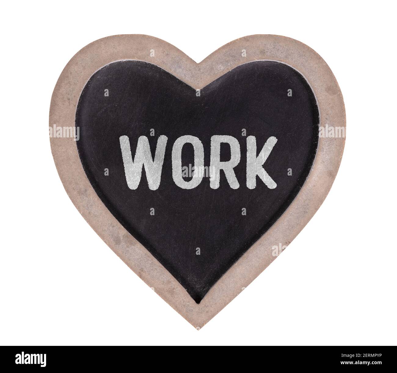 Heartshape blackboard isolated on a white background Stock Photo