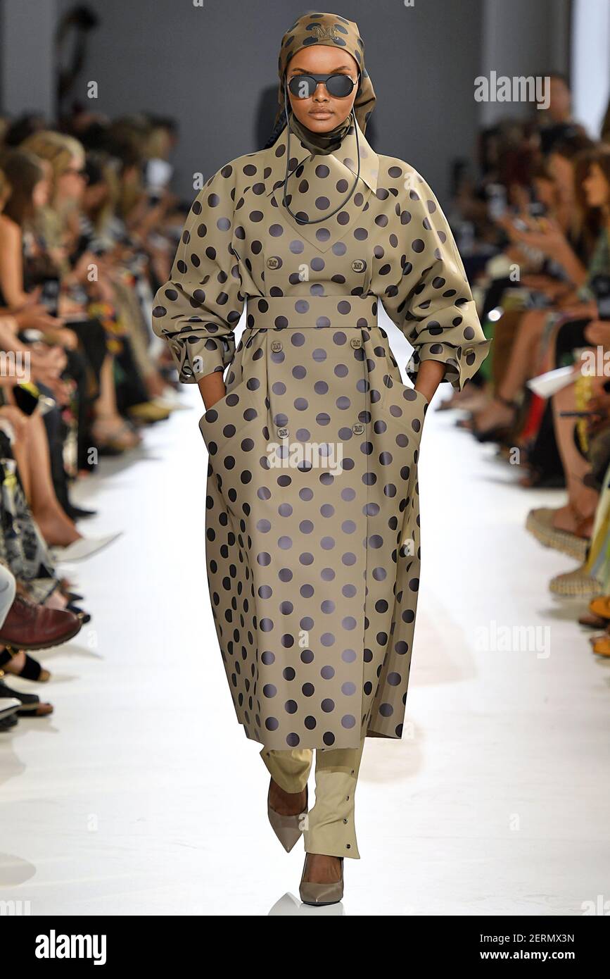 Model Halima Aden walks on the runway during the Max Mara Fashion show  during Milan Fashion