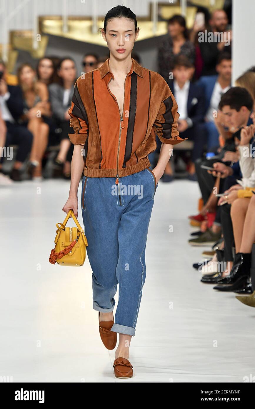 Sora Choi walks on the runway during the Fendi Ready To Wear Fashion show  during Milan Fashion Week Fall/Winter 2019 held in Milan, Italy on February  21, 2019. (Photo by Jonas Gustavsson/Sipa