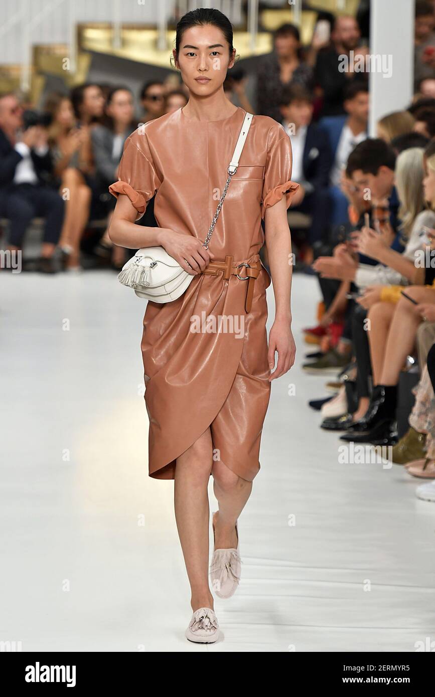 Liu Wen walks on the runway during the Tods Fashion show during Milan ...
