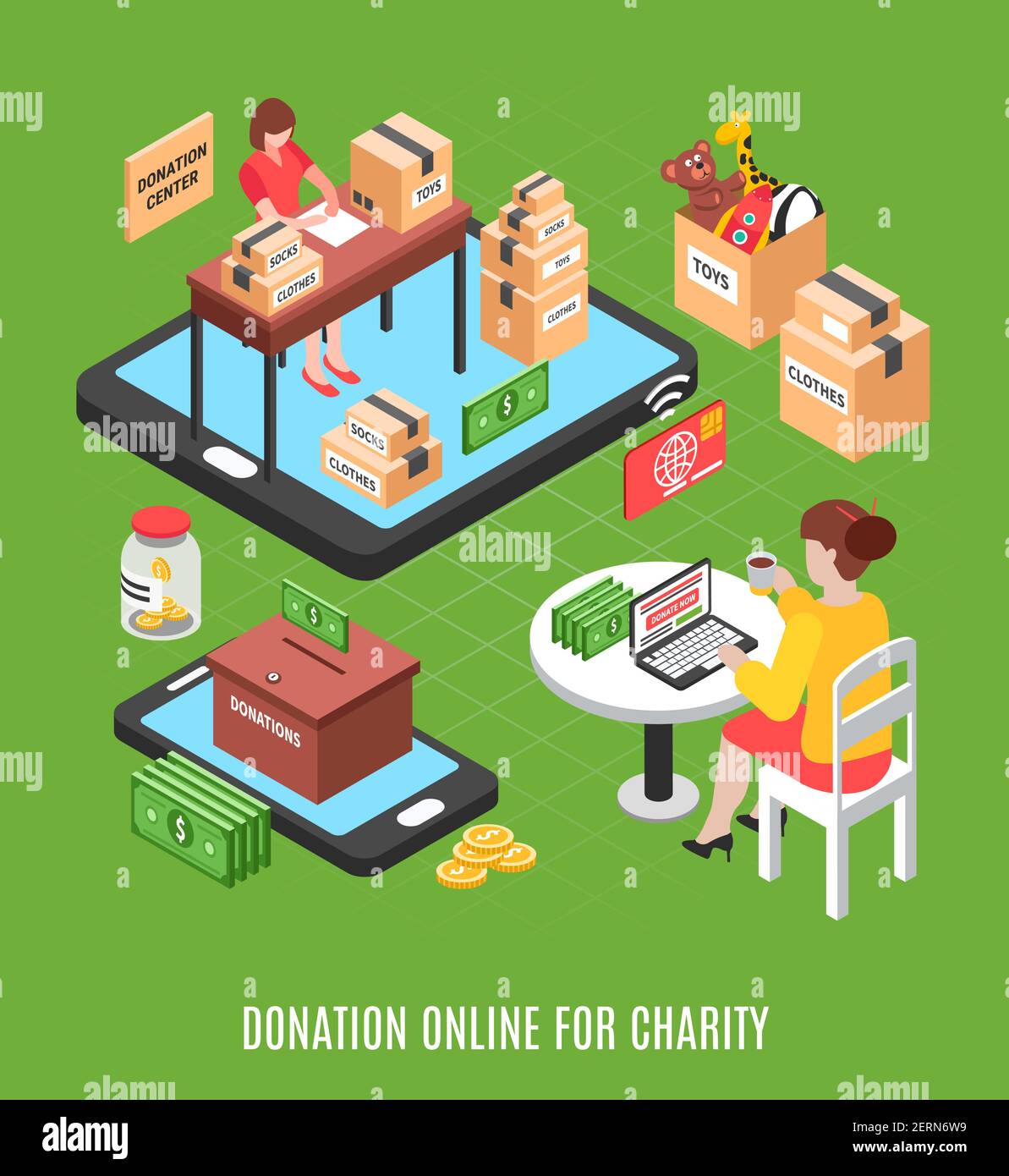 Voluntary online Stock Vector Images Alamy