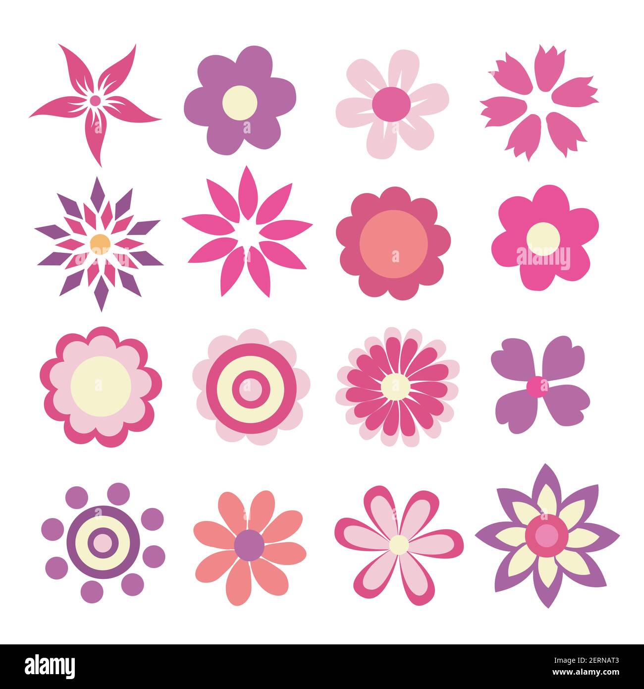 colorful spring flowers vector illustration Stock Vector