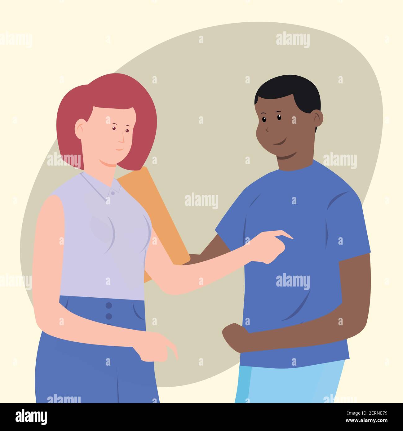 man woman talking character cartoon Stock Vector Image & Art - Alamy