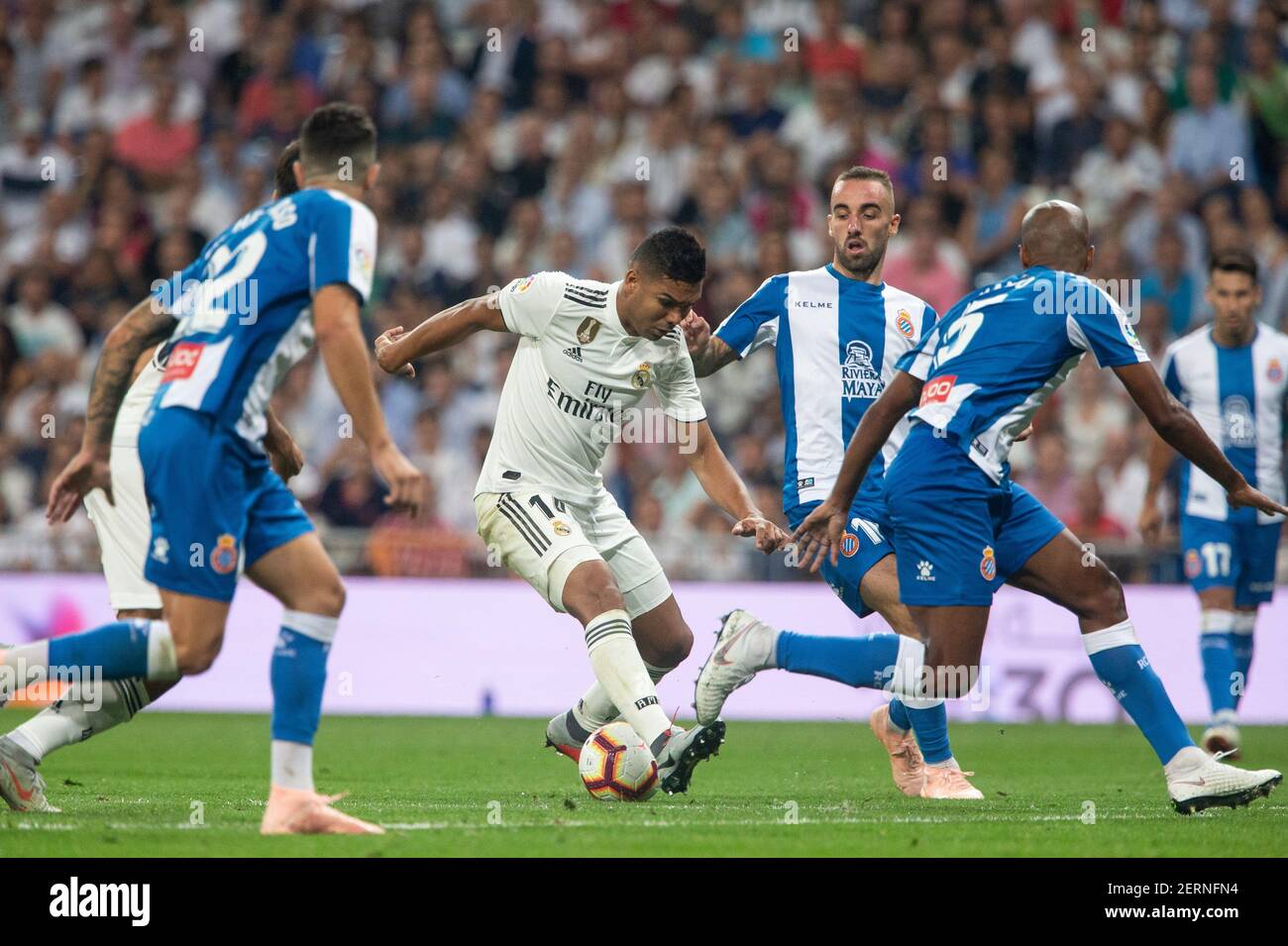 Casemiro of Real Madrid during the match between Real Madrid v RCD Espanyol  of LaLiga, 2018-