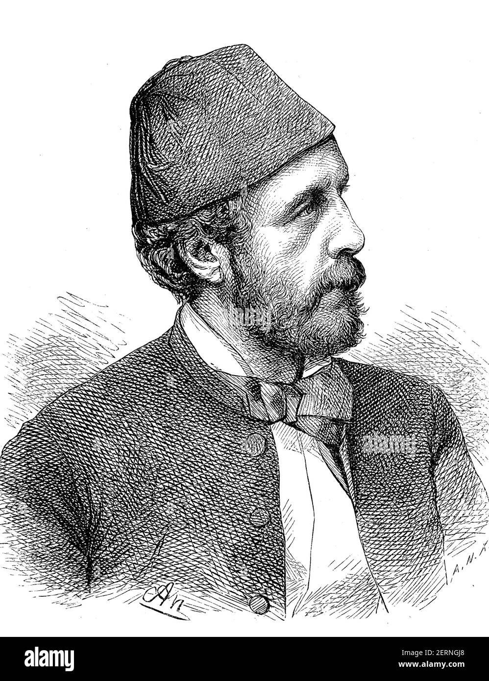 'Alexander Caratheodory Pasha (b. 1833; † 1906) was an Ottoman diplomat of Greek descent  /  Alexander Caratheodory Pascha (* 1833; † 1906) war ein os Stock Photo