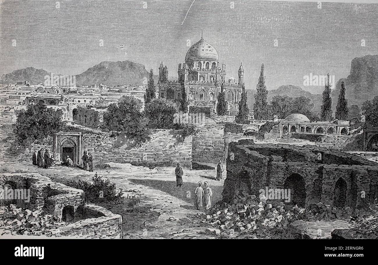 Kandahar, third largest city in Afghanistan. here in 1880  /  Kandahar, drittgroesste Stadt in Afghanistan. hier im Jahre 1880, Historisch, historical Stock Photo