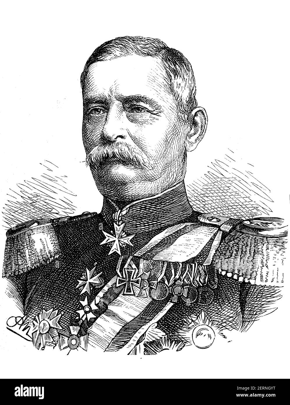 'Georg Arnold Carl von Kameke (* April 14, 1817; † October 12, 1893) was a Prussian general of infantry as well as minister of war  /  Georg Arnold Ca Stock Photo