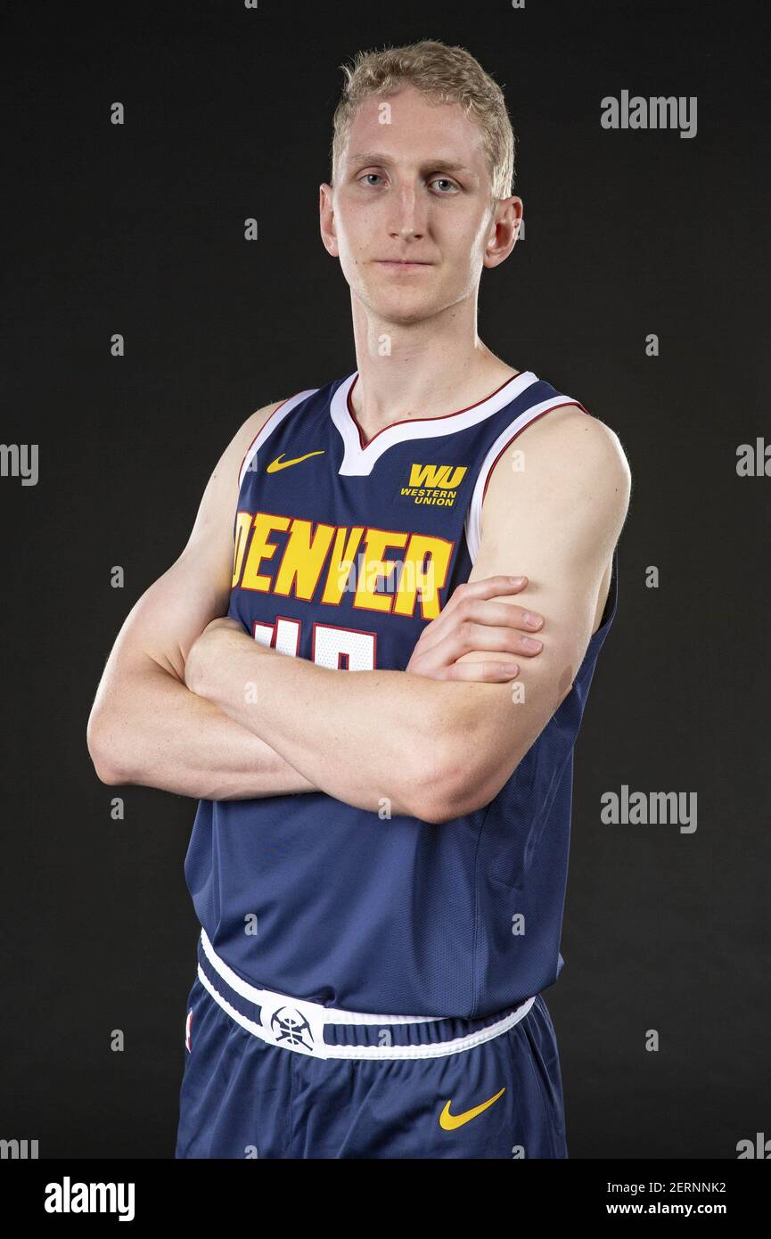 Sep 24, 2018; Denver, CO, USA; Denver Nuggets center Thomas Welsh (45)  poses for a photo during media day at the Pepsi Center. Mandatory Credit:  Isaiah J. Downing-USA TODAY Sports Stock Photo - Alamy