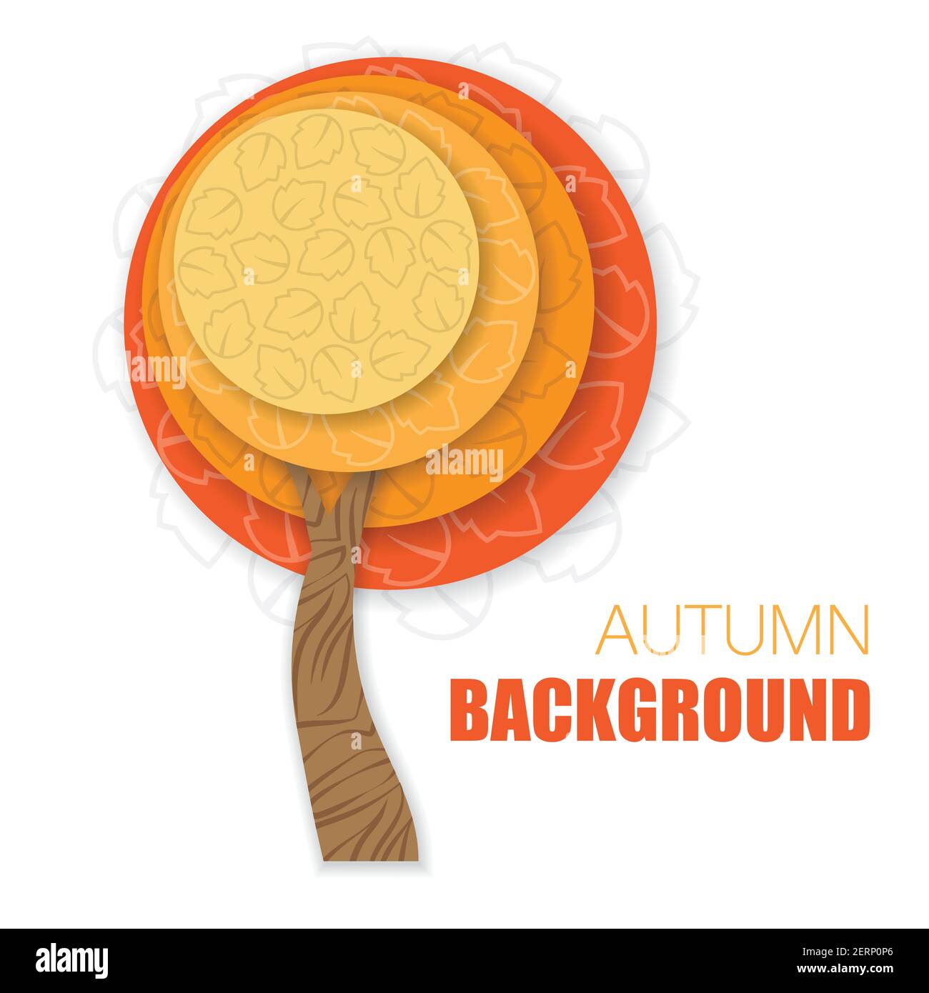 Autumn tree background Stock Vector