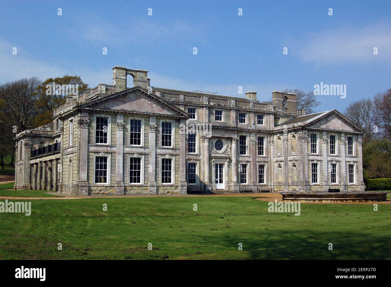 The shell of Appuldurcombe, once the grandest house on the Isle of Wight and still an important example of English baroque architecture: the 1701 sout Stock Photo