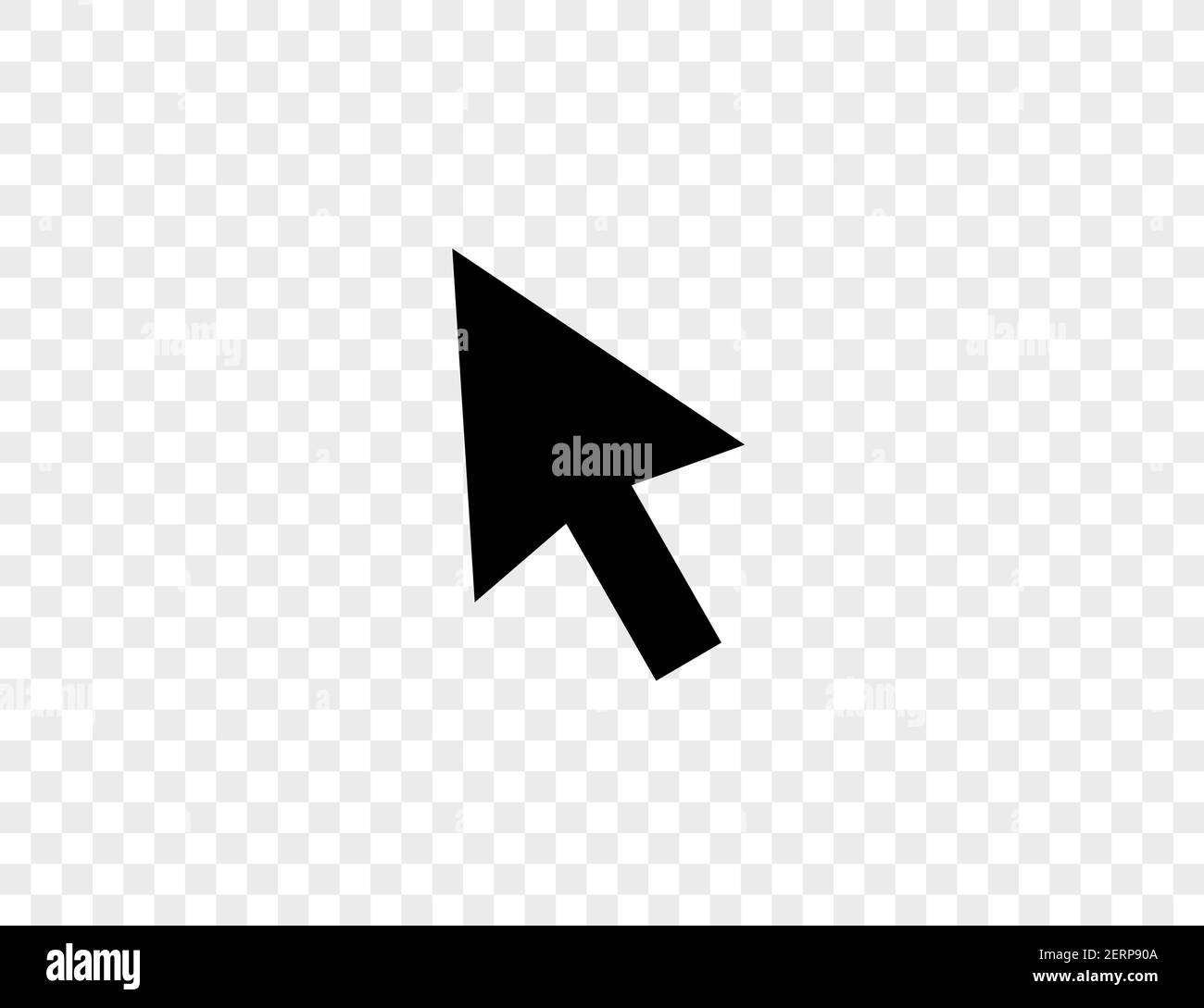 Pointer, cursor, arrow icon on transparent background. Vector illustration. Stock Vector