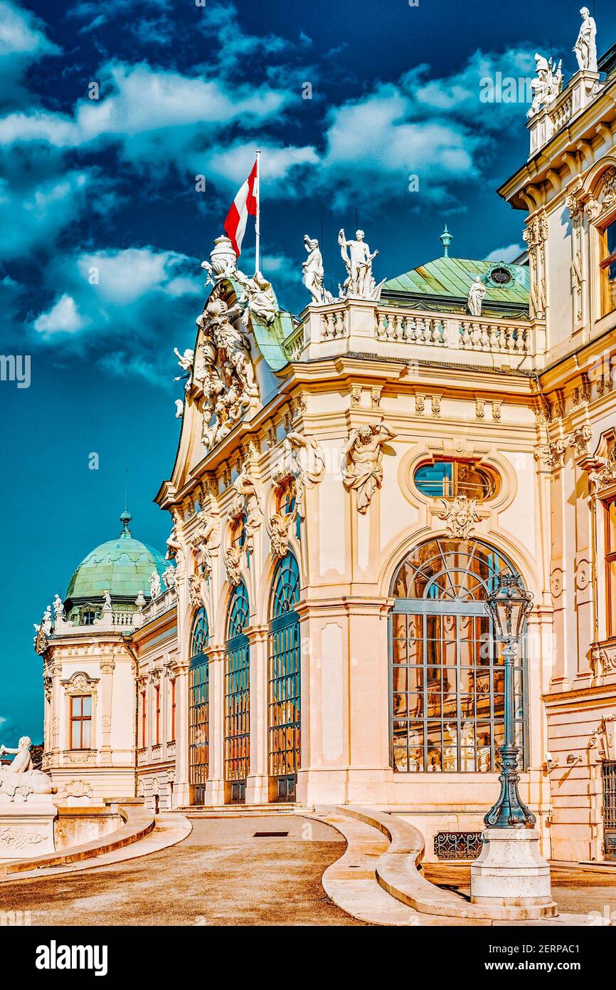 Upper Belvedere. Main palace complex Belvedere.Vienna. Austria Stock