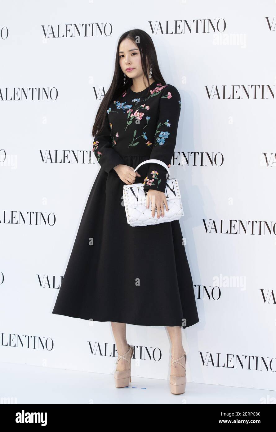 28 September 2018 - Seoul, South Korea : South Korean actress Min Hyo-rin, attends a photo call for the fashion brand Valentino 'Candystud Factory' pop-up store launching photo call at Galleria Department Store in Seoul, South Korea on September 28, 2018. Photo Credit: Lee Young-ho/Sipa USA Stock Photo