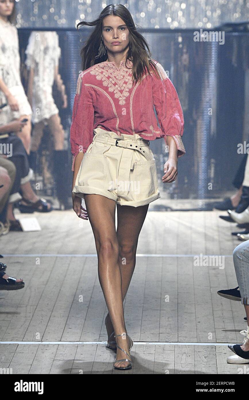 Luna walks on the runway during the Isabel Marant Fashion Show during Paris