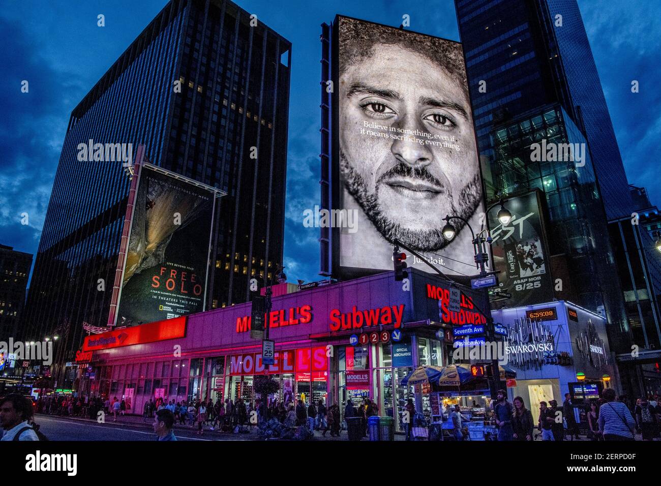 New Nike add of Colin Kaepernick in the streets of New York (Photo by Robin  Utrecht/Sipa USA Stock Photo - Alamy