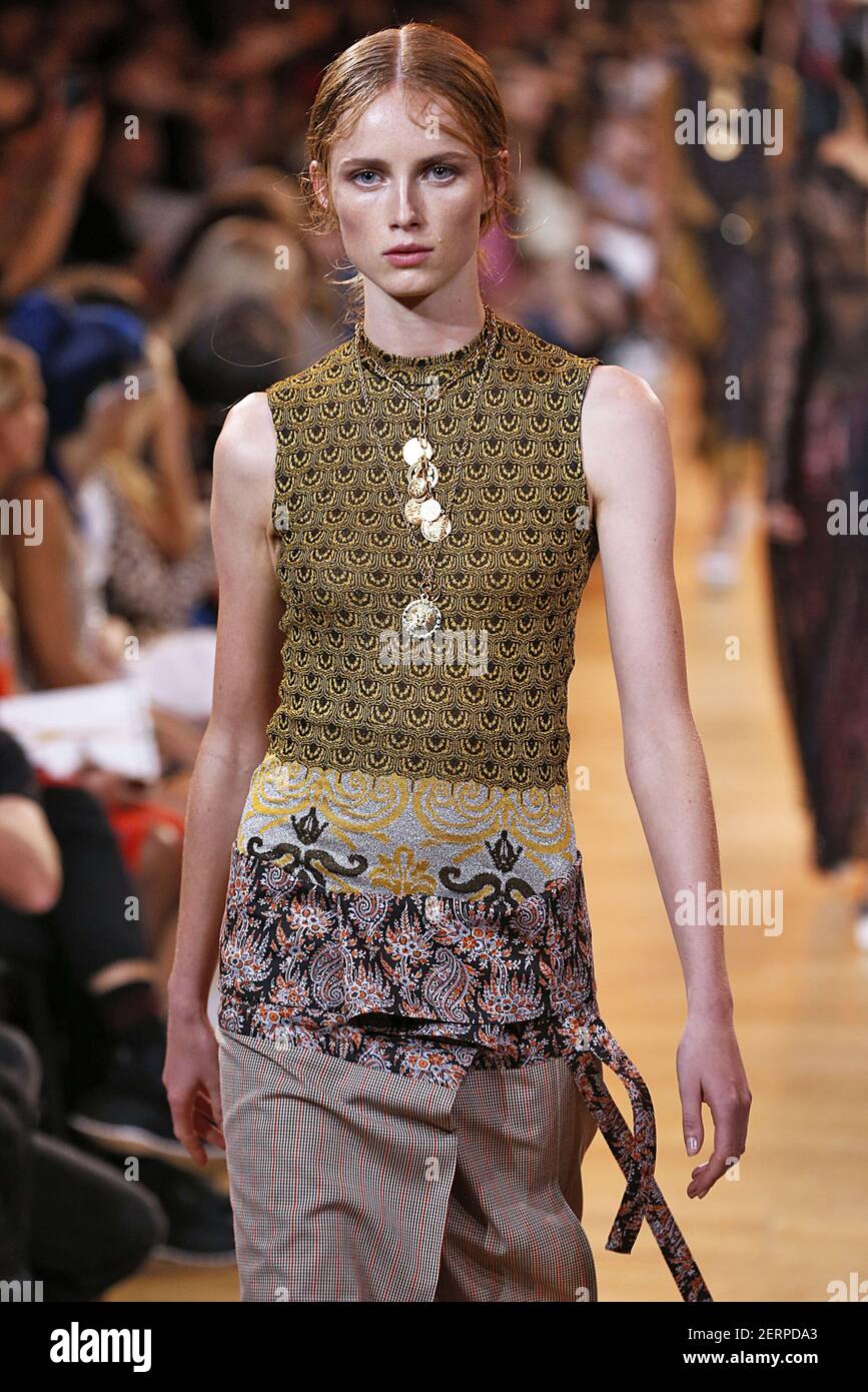 Model Rianne van Rompaey walks on the runway during the Paco Rabanne  Fashion Show during Paris Fashion Week Spring Summer 2019 held in Paris,  France on September 27, 2018. (Photo by Jonas