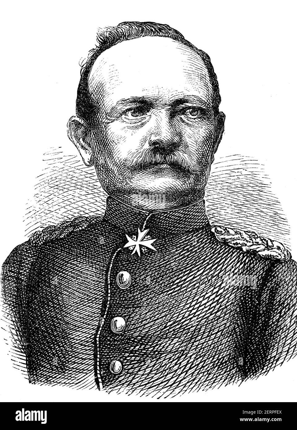 Eduard Friedrich Karl von Fransecky, spelling Franscky, November 16, 1807 - May 21, 189, was a Prussian general of infantry  /  Eduard Friedrich Karl Stock Photo