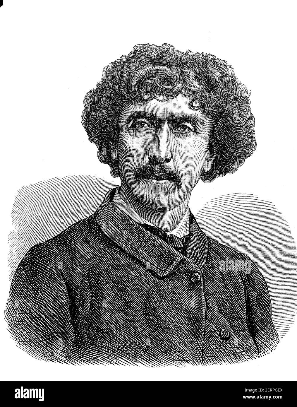 Charles Garnier, Charles Jean Louis Garnier, November 6, 1825 - August 3, 1898, was a French historicist architect and architectural writer  /  Charle Stock Photo