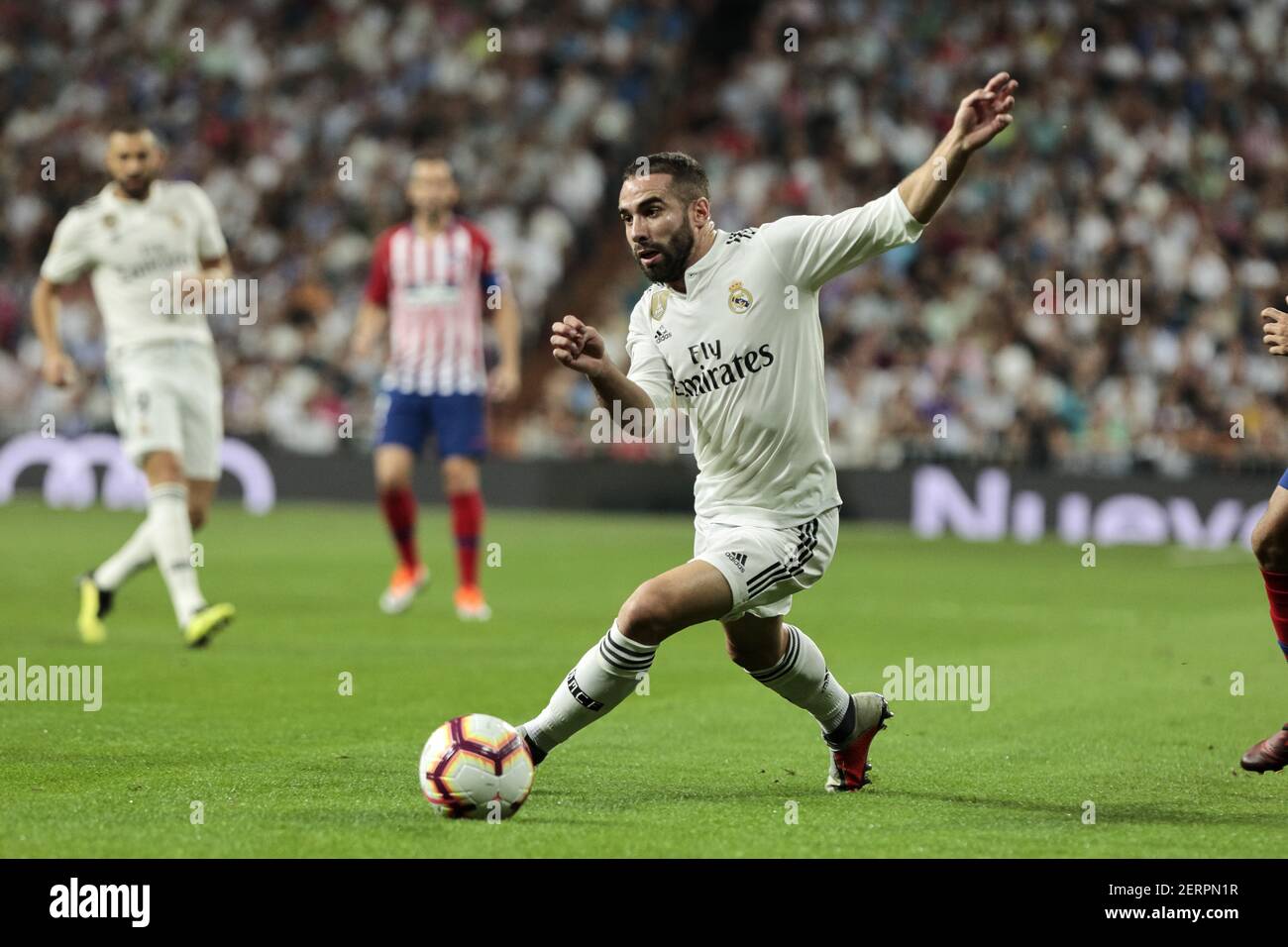 Real Madrid s XXX and Atletico de Madrid s XXX during La Liga  