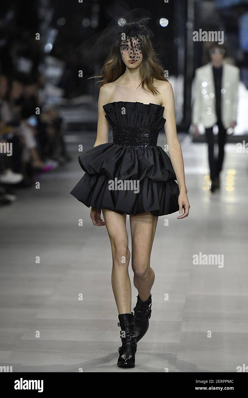 Model walks on the runway during the Celine Fashion Show during Paris  Fashion Week Spring Summer 2019 held in Paris, France on September 29,  2018. (Photo by Jonas Gustavsson/Sipa USA Stock Photo - Alamy