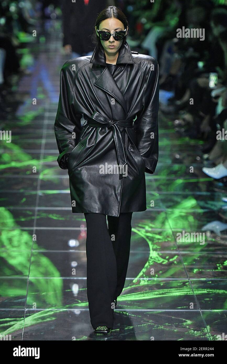 Model Gaia Orgeas walks on the runway during the Balenciaga Fashion Show  during Paris Fashion Week Spring Summer 2019 held in Paris, France on  September 30, 2018. (Photo by Jonas Gustavsson/Sipa USA