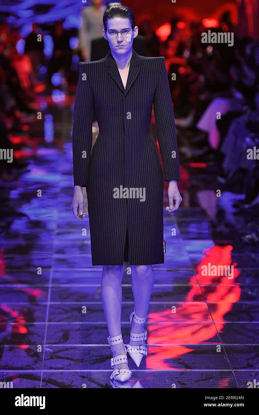 Model Eliza Douglas walks on the runway during the Balenciaga Fashion Show  during Paris Fashion Week Spring Summer 2019 held in Paris, France on  September 30, 2018. (Photo by Jonas Gustavsson/Sipa USA