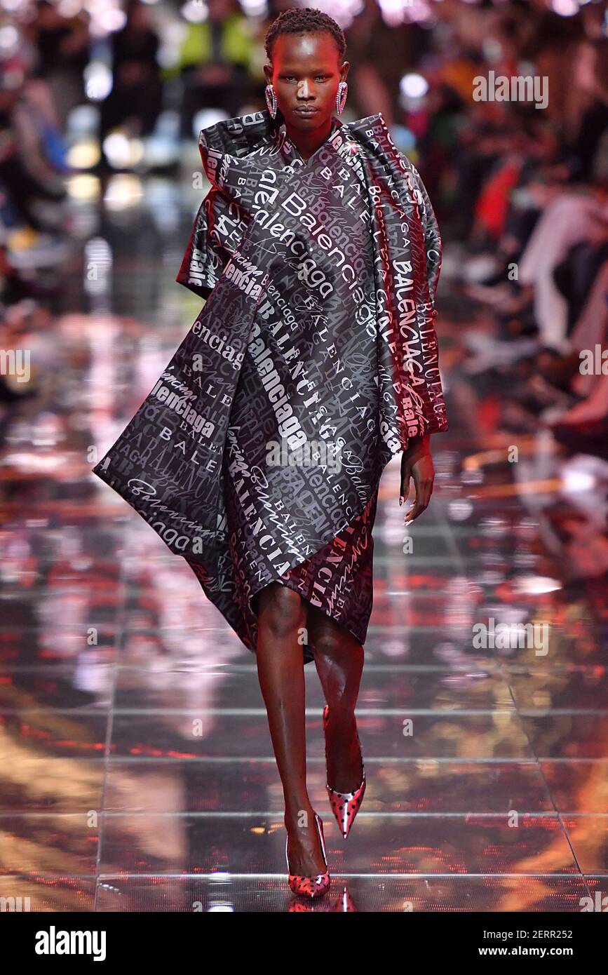 Model Shanelle Nyasiase walks on the runway during the Balenciaga Fashion  Show during Paris Fashion Week Spring Summer 2019 held in Paris, France on  September 30, 2018. (Photo by Jonas Gustavsson/Sipa USA