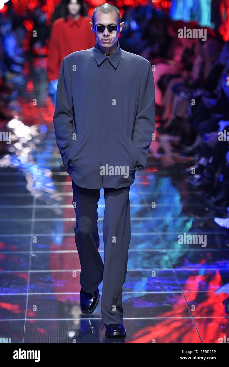 Model walks on the runway during the Balenciaga Fashion Show during Paris  Fashion Week Spring Summer 2019 held in Paris, France on September 30,  2018. (Photo by Jonas Gustavsson/Sipa USA Stock Photo - Alamy
