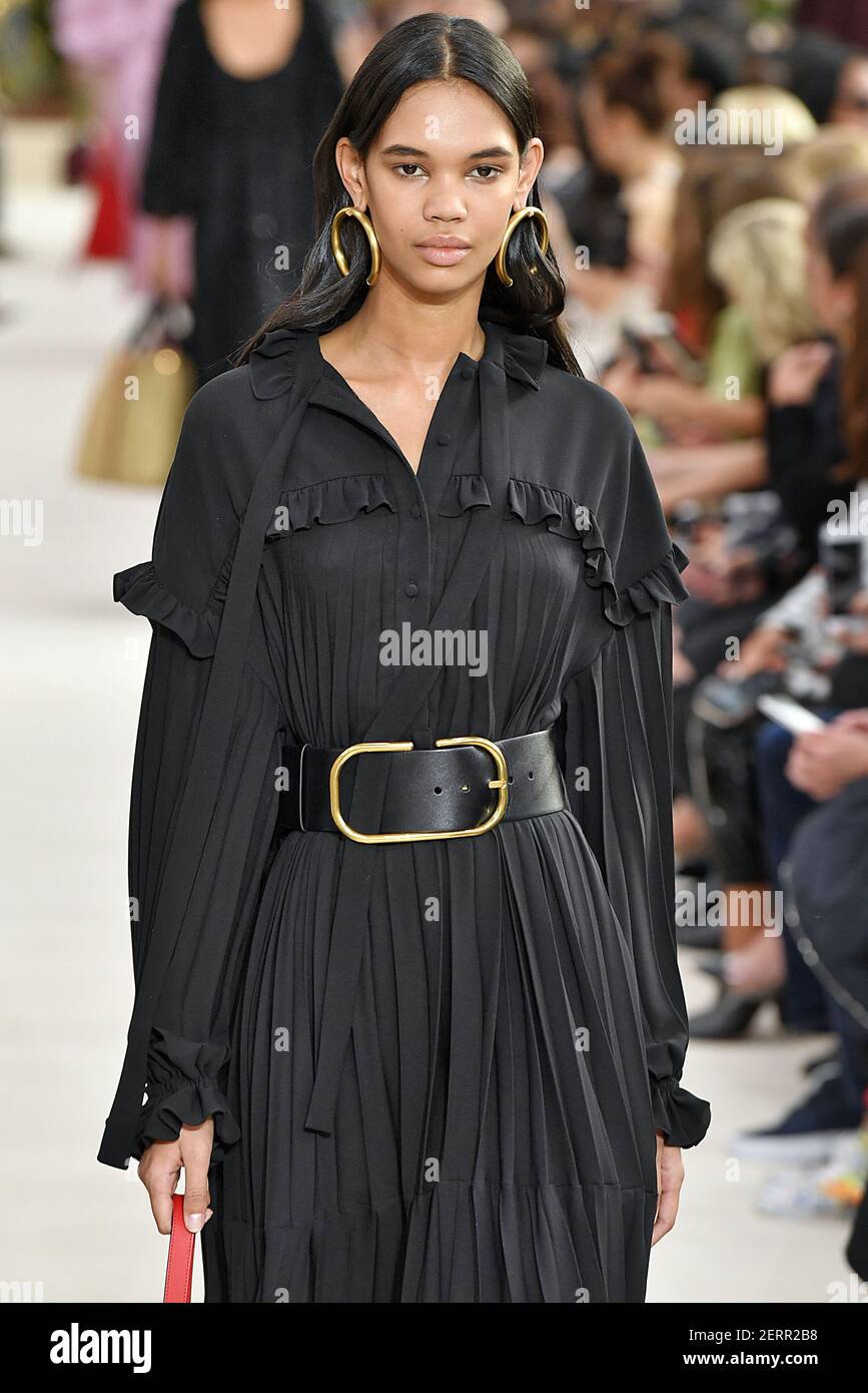 Model Jordan Daniels walks on the runway during the Valentino Fashion Show  during Paris Fashion Week Spring Summer 2019 held in Paris, France on  September 30, 2018. (Photo by Jonas Gustavsson/Sipa USA