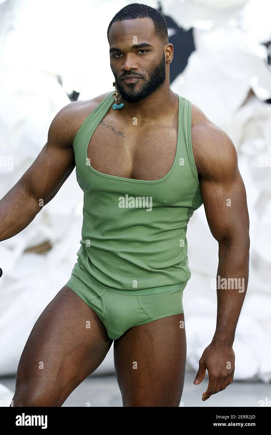 Wenderson Galeno walks on the runway during the Vivienne Westwood