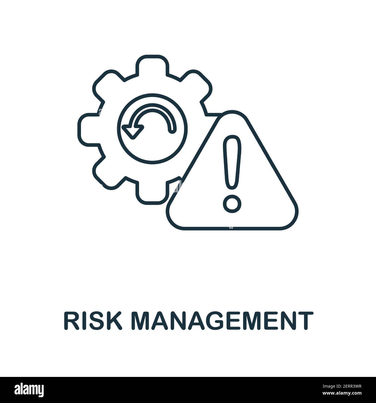 Risk Management icon. Monochrome simple Risk Management icon for