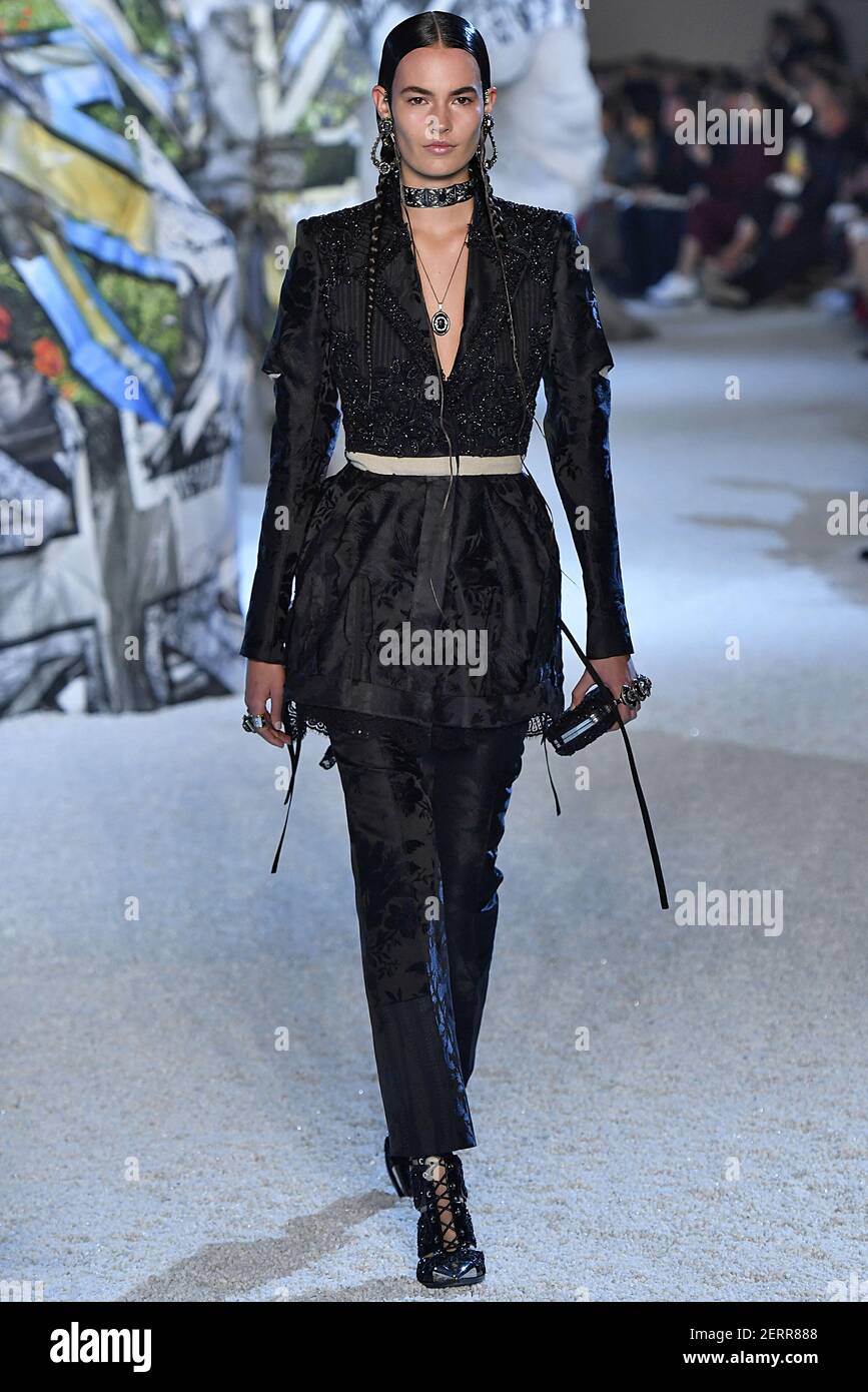 Model Sora Choi walks on the runway during the Givenchy Fashion Show during  Paris Fashion Week Spring Summer 2019 held in Paris, France on September  30, 2018. (Photo by Jonas Gustavsson/Sipa USA