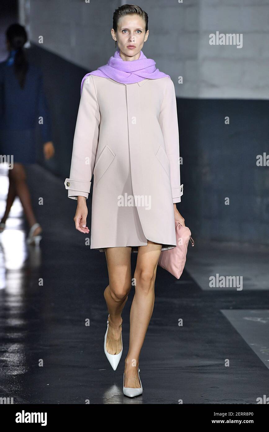 Model Marike Le Roux walks on the runway during the A.P.C. Fashion Show  during Paris Fashion