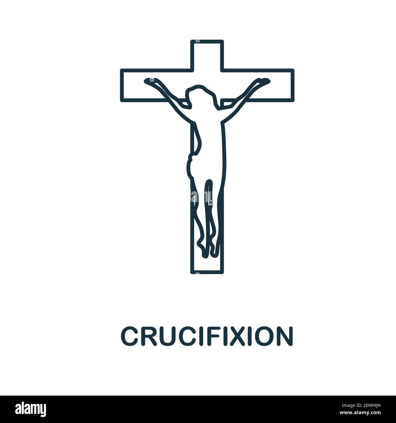 Crucifixion icon. Simple element from religion collection. Creative Crucifixion icon for web design, templates, infographics and more Stock Vector