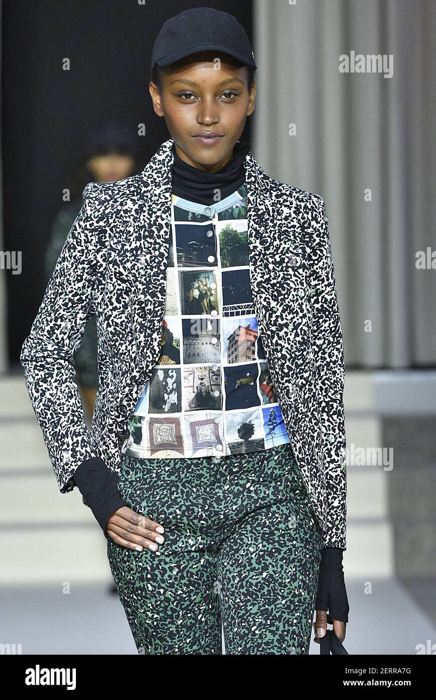Model walks on the runway during the Agnès B. Fashion Show during Paris ...