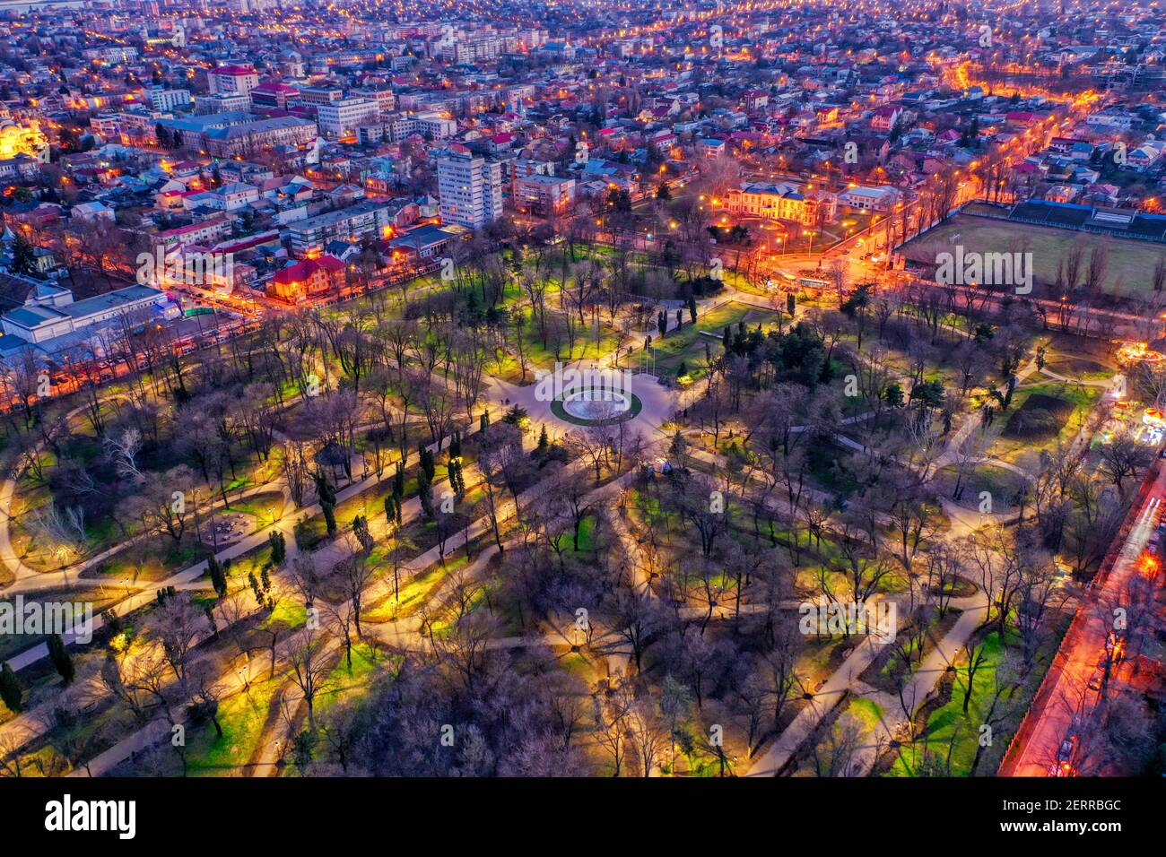 Galati, Romania - February 28, 2021: Aerial view of Galati City ...