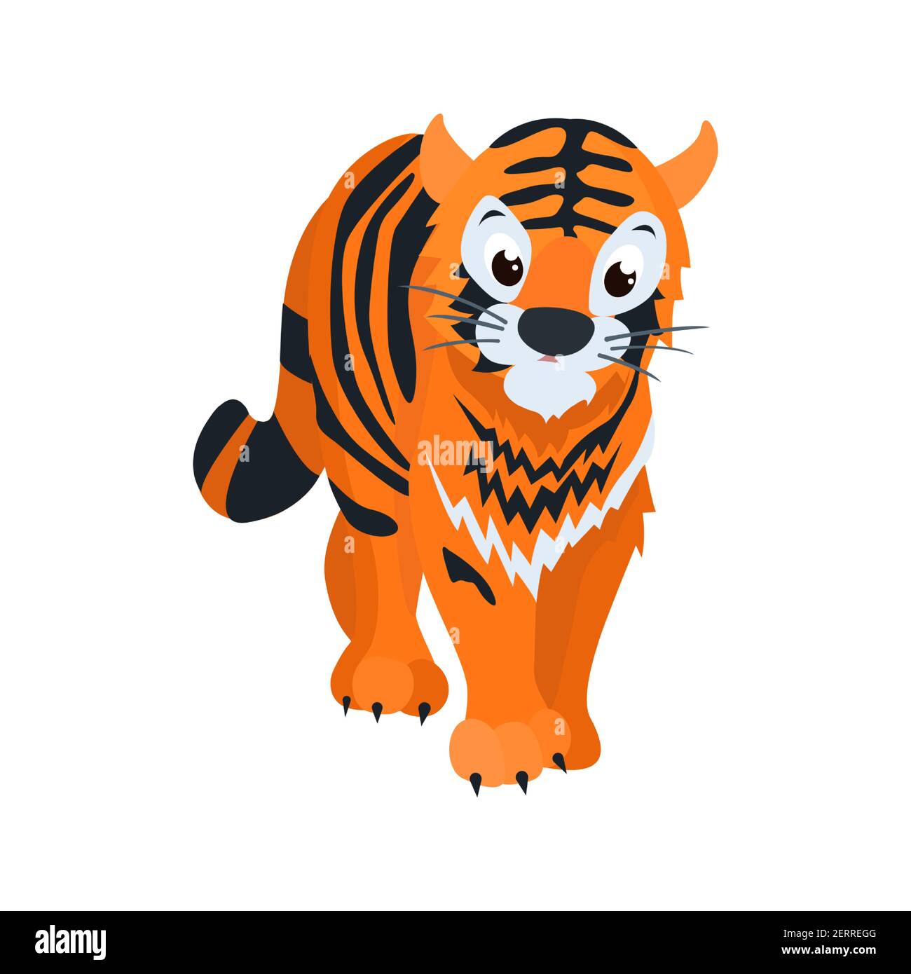 Tiger flat icon. Colored vector element from animals collection ...