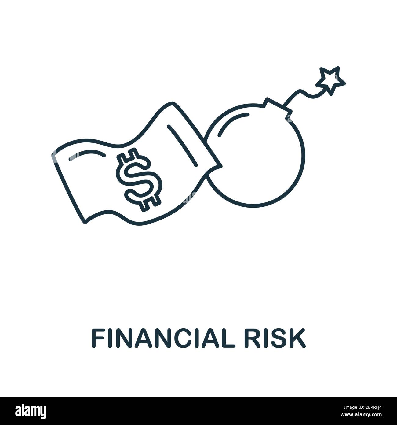 Financial Risk icon. Simple element from risk management collection